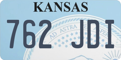 KS license plate 762JDI