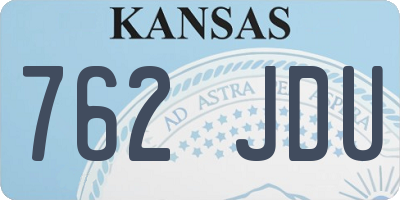 KS license plate 762JDU