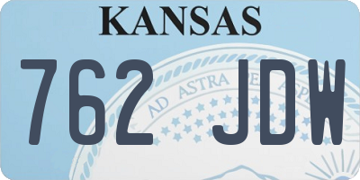 KS license plate 762JDW