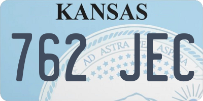 KS license plate 762JEC