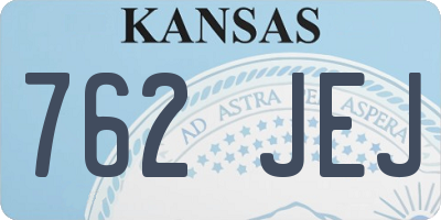 KS license plate 762JEJ