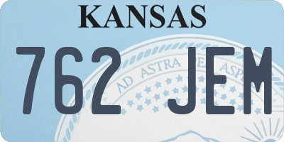 KS license plate 762JEM