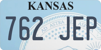 KS license plate 762JEP