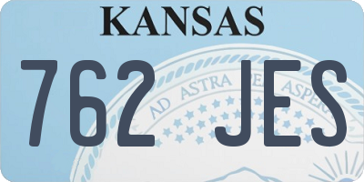 KS license plate 762JES