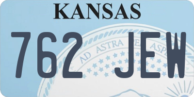 KS license plate 762JEW