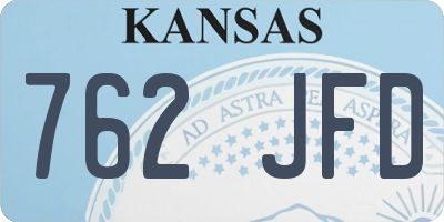 KS license plate 762JFD