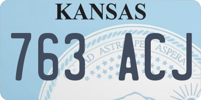 KS license plate 763ACJ
