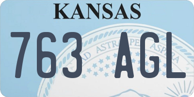 KS license plate 763AGL