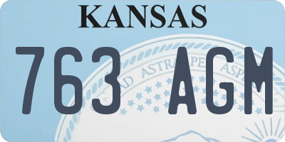 KS license plate 763AGM