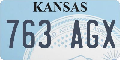 KS license plate 763AGX