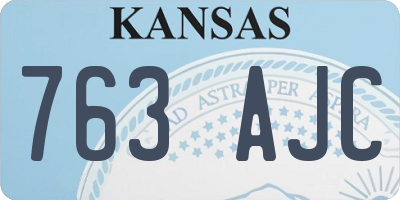 KS license plate 763AJC