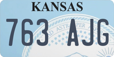 KS license plate 763AJG