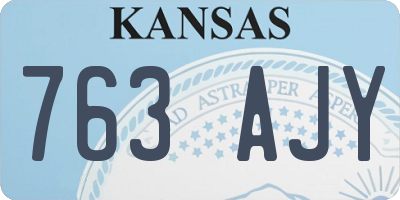 KS license plate 763AJY