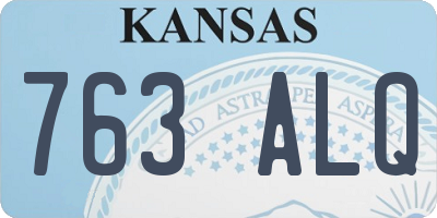KS license plate 763ALQ