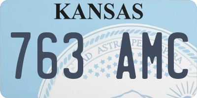 KS license plate 763AMC