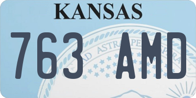 KS license plate 763AMD