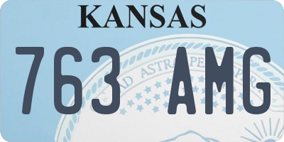 KS license plate 763AMG