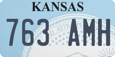 KS license plate 763AMH
