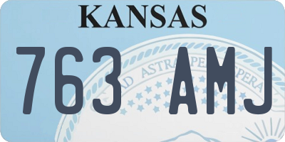 KS license plate 763AMJ