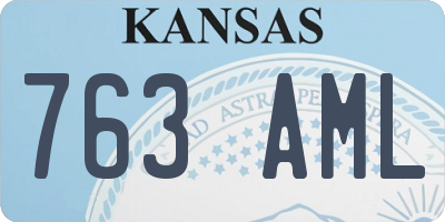KS license plate 763AML