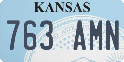 KS license plate 763AMN
