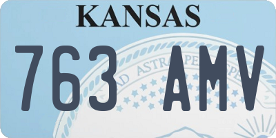 KS license plate 763AMV
