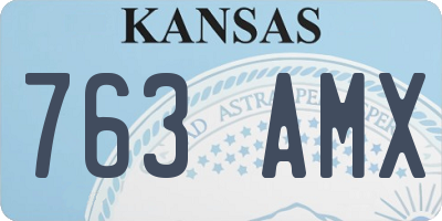 KS license plate 763AMX