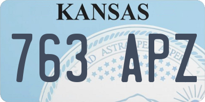 KS license plate 763APZ