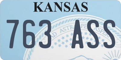 KS license plate 763ASS