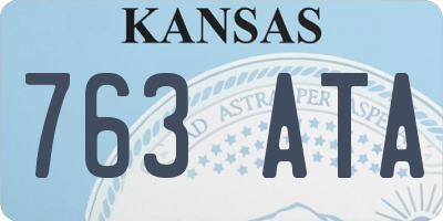 KS license plate 763ATA