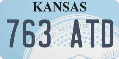 KS license plate 763ATD