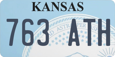 KS license plate 763ATH