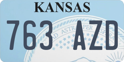 KS license plate 763AZD
