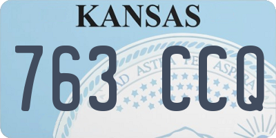 KS license plate 763CCQ