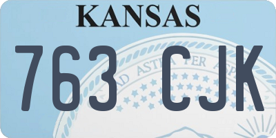 KS license plate 763CJK
