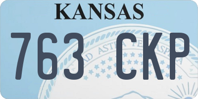 KS license plate 763CKP