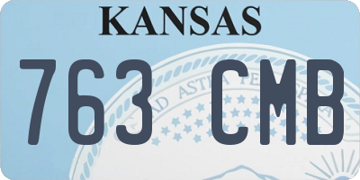 KS license plate 763CMB