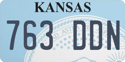 KS license plate 763DDN