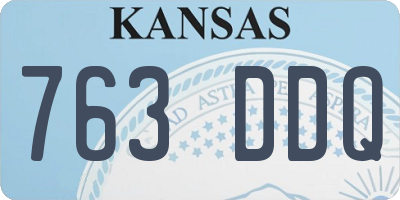 KS license plate 763DDQ