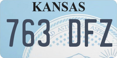 KS license plate 763DFZ