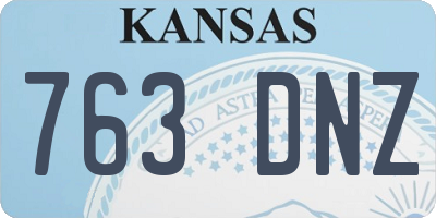 KS license plate 763DNZ