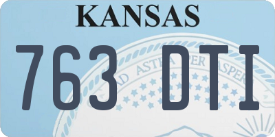 KS license plate 763DTI