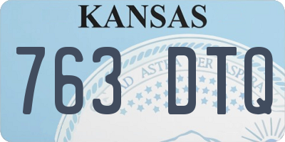 KS license plate 763DTQ