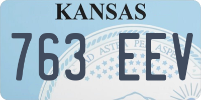 KS license plate 763EEV