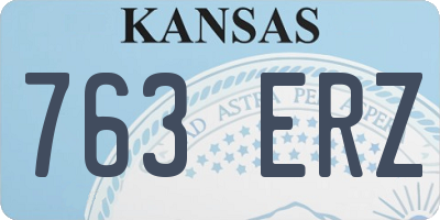 KS license plate 763ERZ