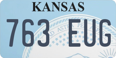 KS license plate 763EUG