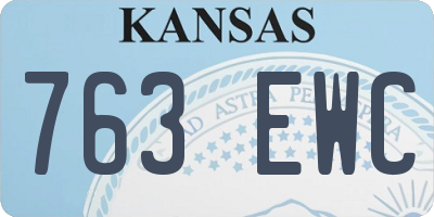 KS license plate 763EWC