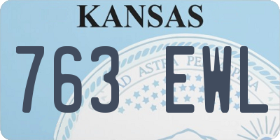 KS license plate 763EWL