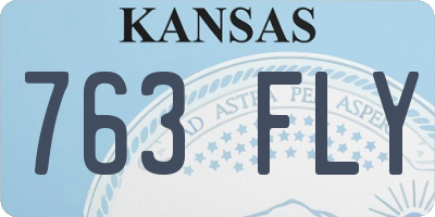 KS license plate 763FLY