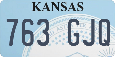 KS license plate 763GJQ